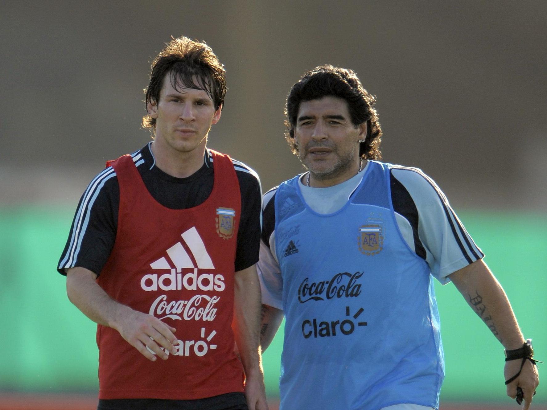 Mối quan hệ giữa Messi và Maradona